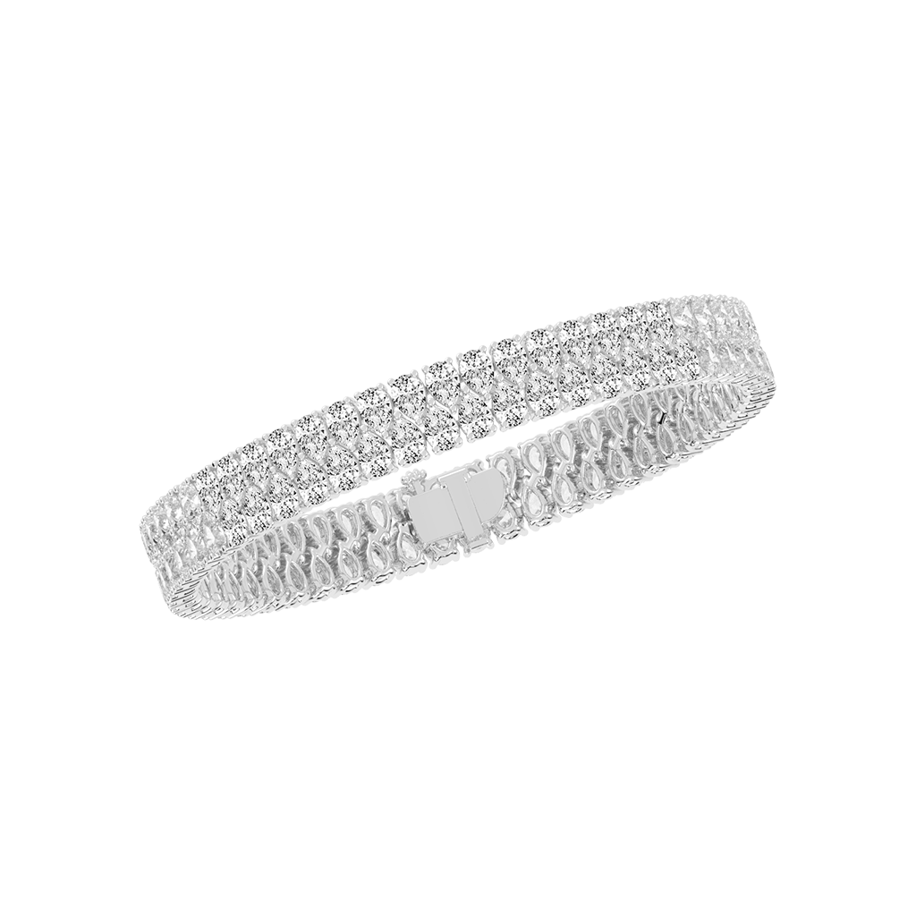 Pear Cut Lab Grown Diamond Bangle Bracelet