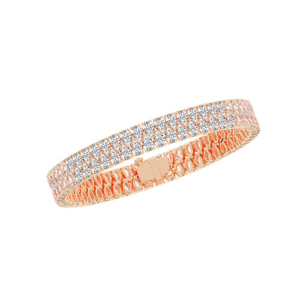 Pear Cut Lab Grown Diamond Bangle Bracelet