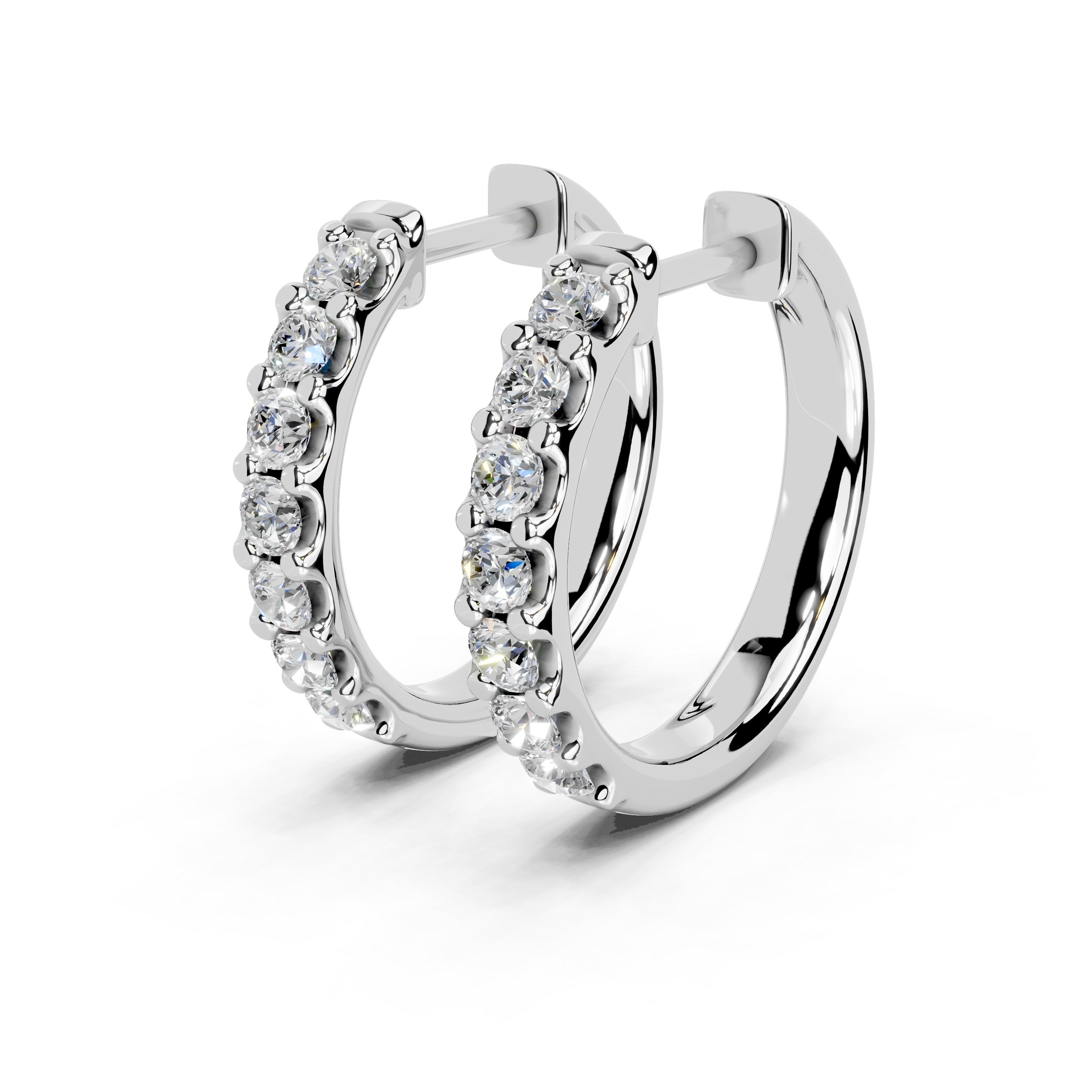 Hoop With Round Diamonds 0.63 Cttw Lab Grown Diamond Studs