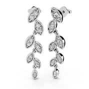 Vine Cascade style 0.42 cttw lab grown diamond earrings