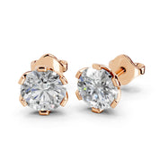 Six Prong Round Lab grown diamond studs