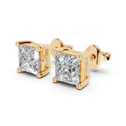 Four prong princess 1.5 cttw lab grown diamond studs