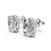 Four Prong Oval 2 cttw lab grown diamond studs