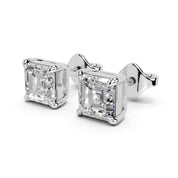 Pendientes de cuatro puntas con diamantes cultivados en laboratorio de 1,5 quilates de Asscher