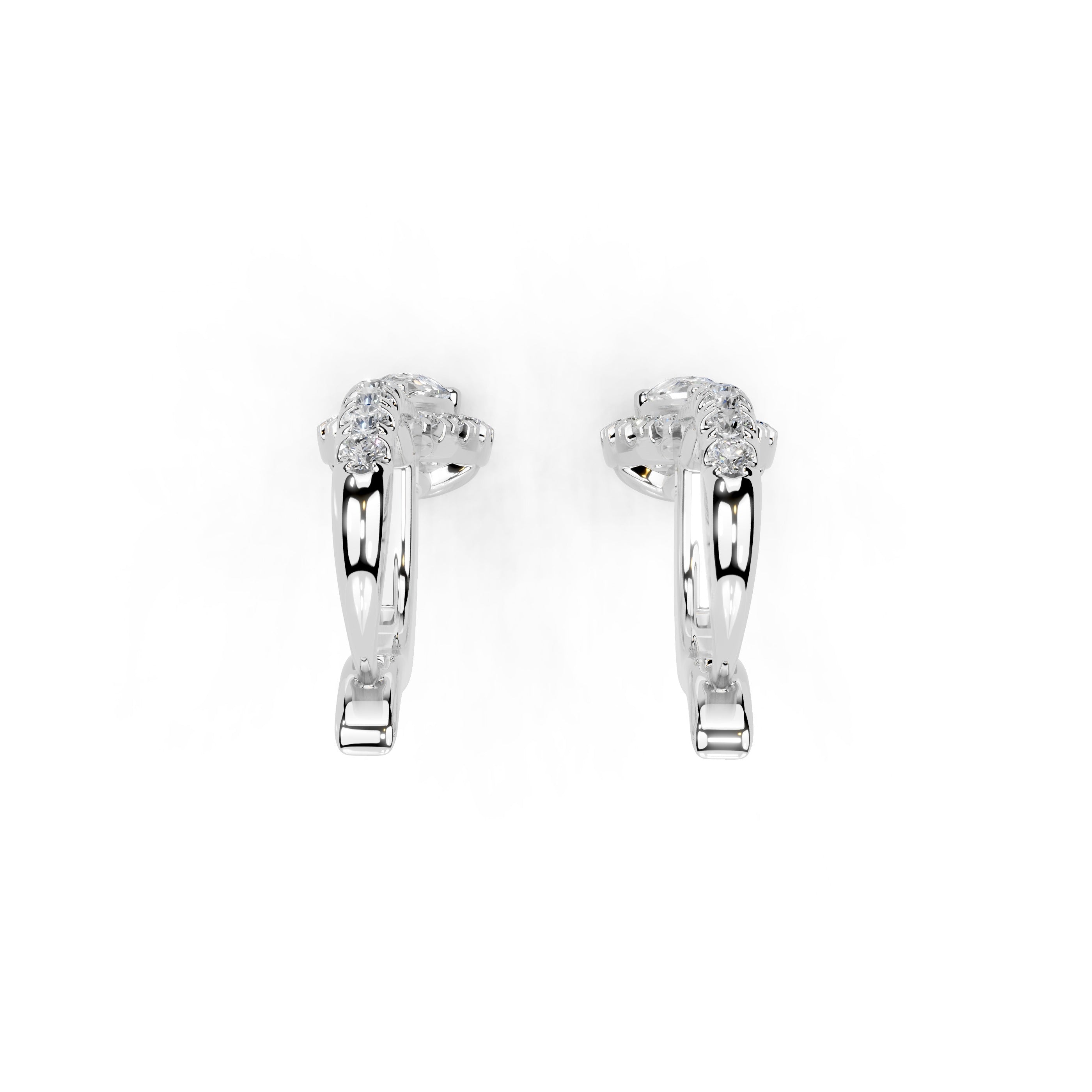 Dangle Earring Teardrop Halo 0.83 Cttw Lab Grown Diamond Earrings