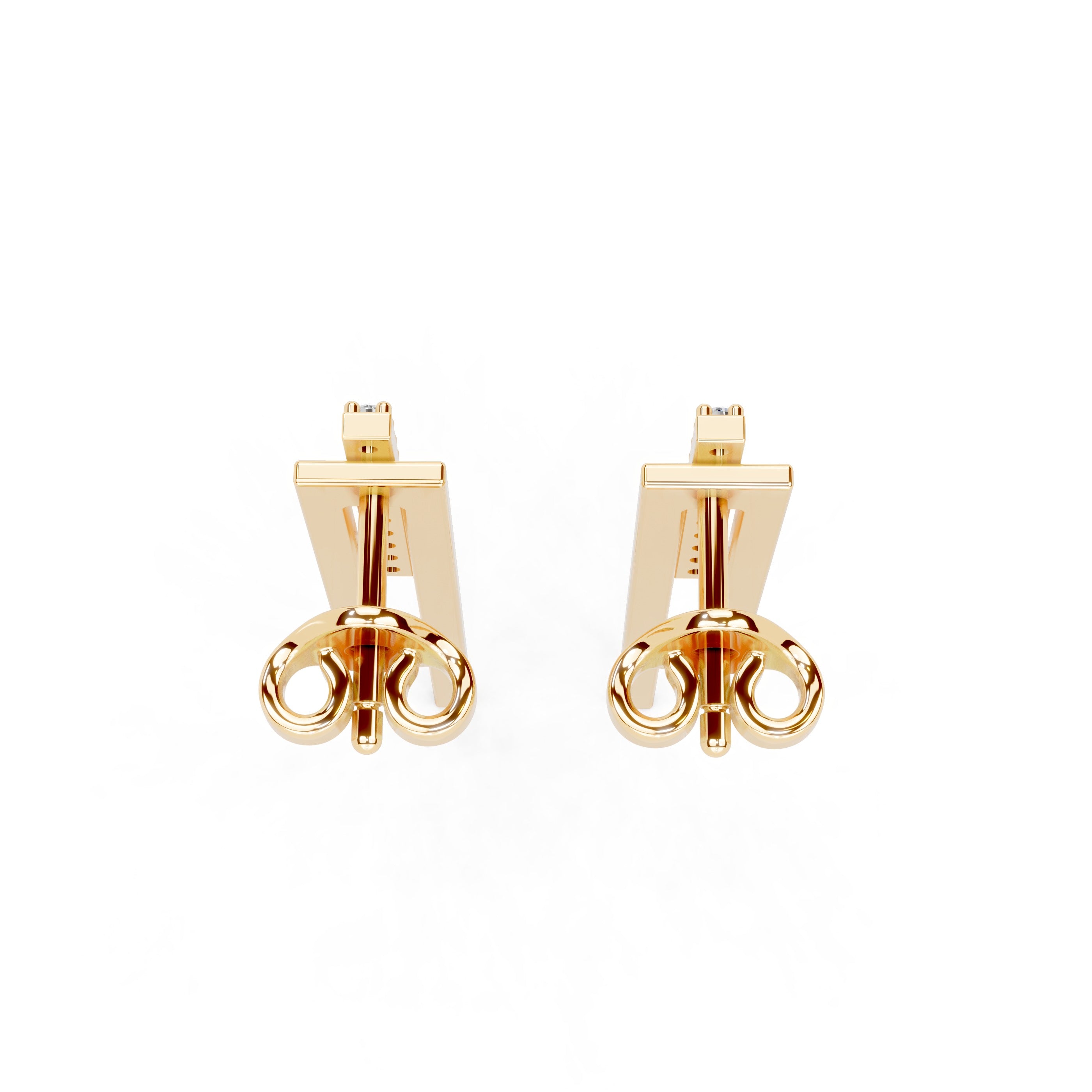 Long bar 0.2 cttw lab grown diamond earrings