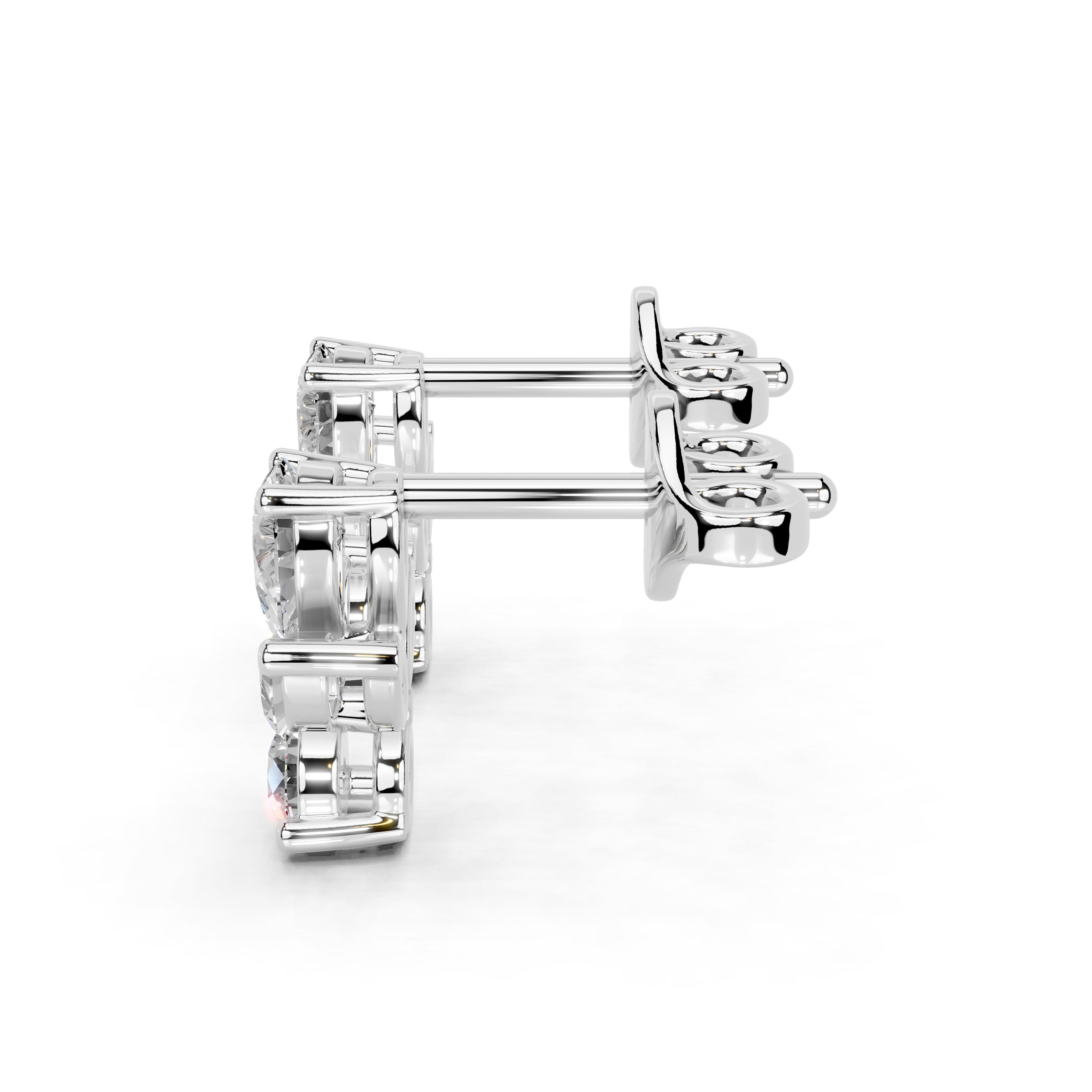 Multishape Fancy 0.82 cttw lab grown diamond studs