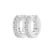 Huggies round 0.6 cttw lab grown diamond earrings