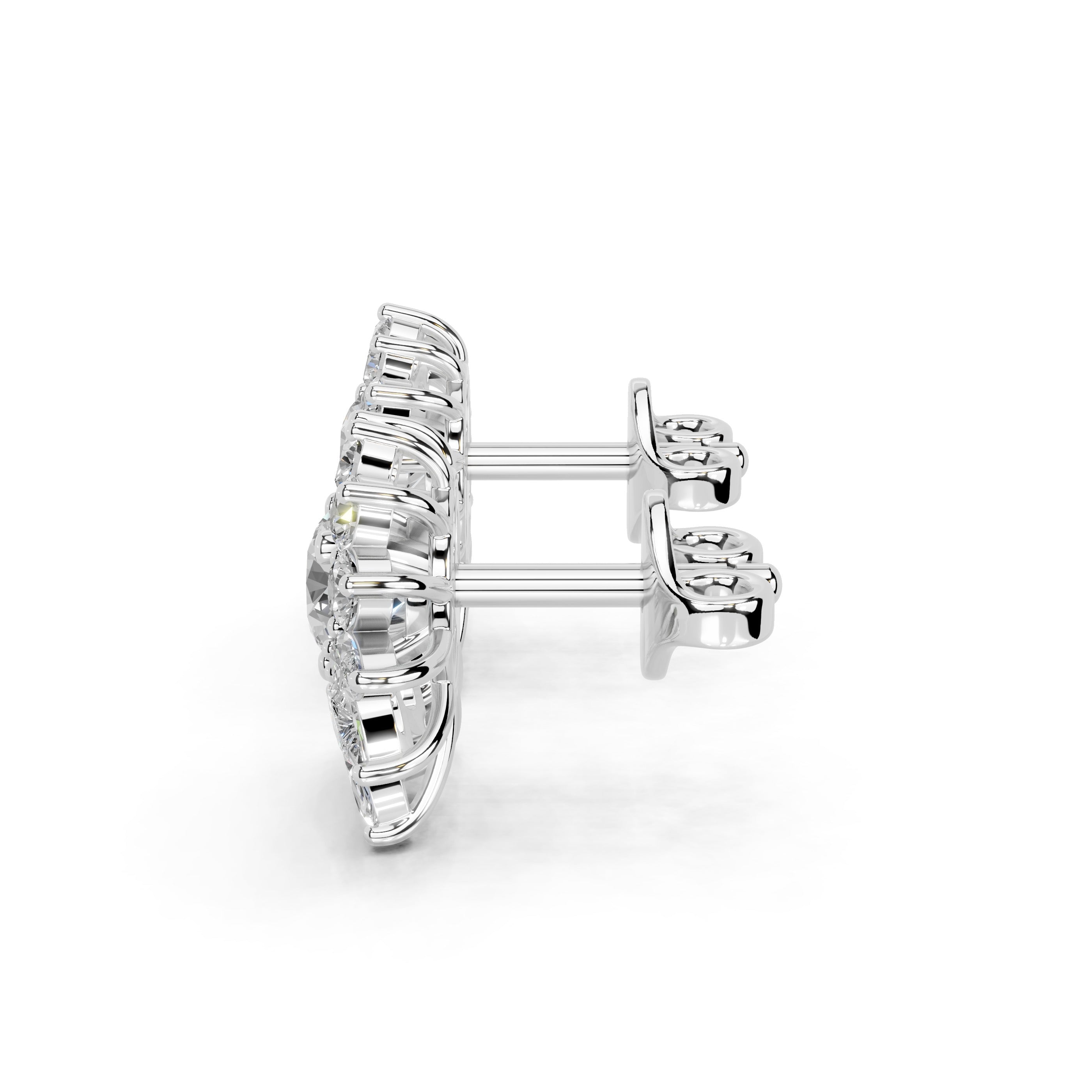 Multishape Fancy Halo 2.3 cttw lab grown diamond studs