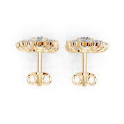 Multishape Fancy Halo 2.3 cttw lab grown diamond studs