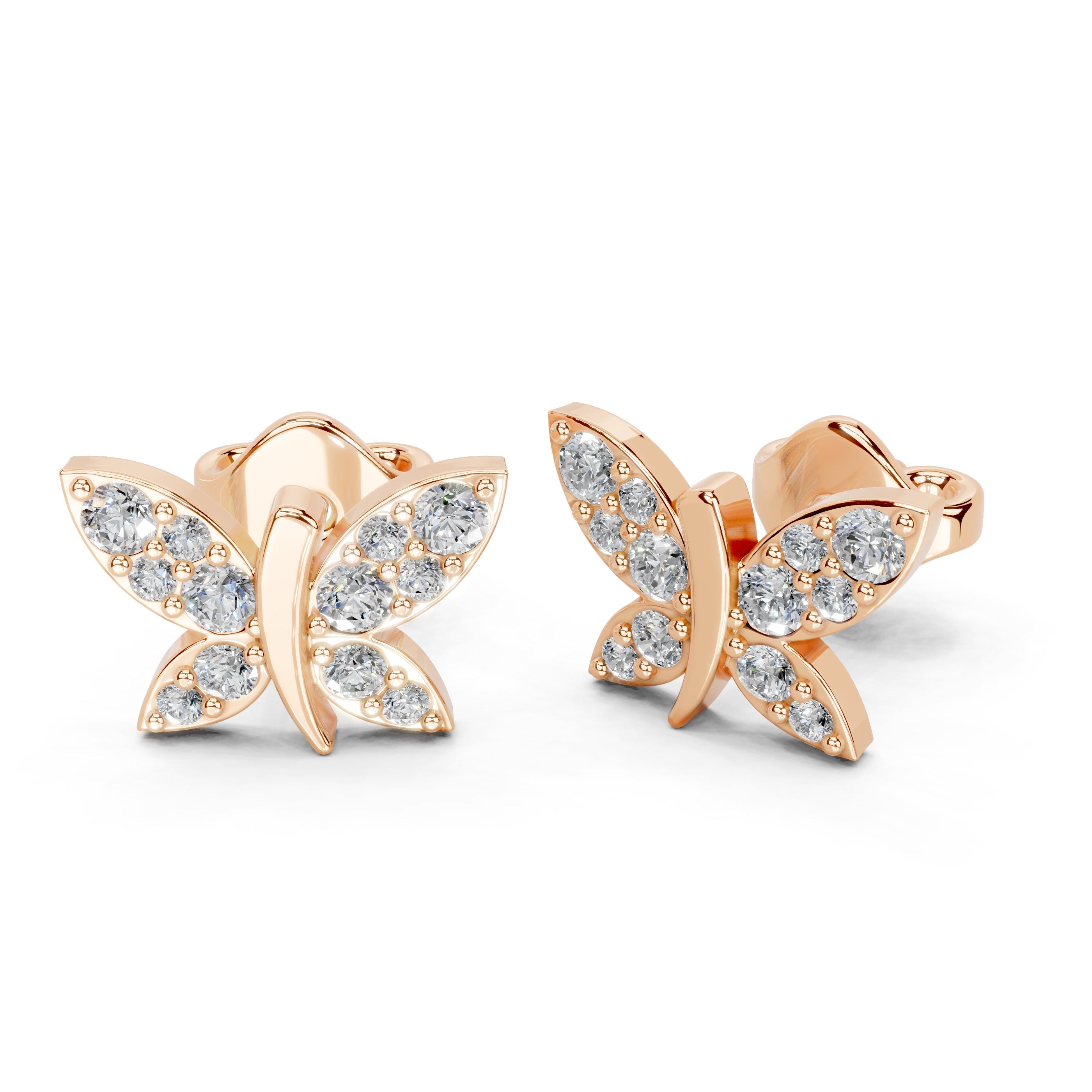 Butterfly Style 0.48 Cttw Lab Grown Diamond Earrings