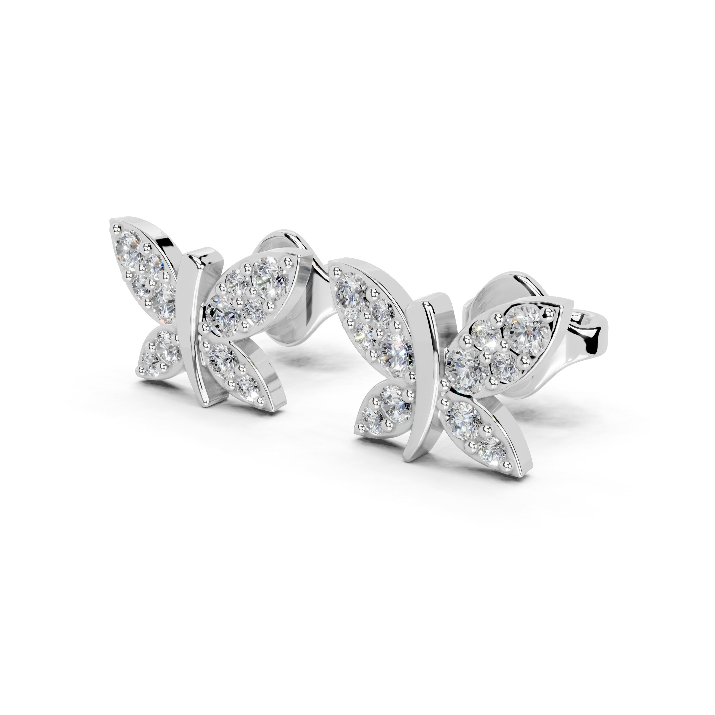 Butterfly Style 0.48 Cttw Lab Grown Diamond Earrings