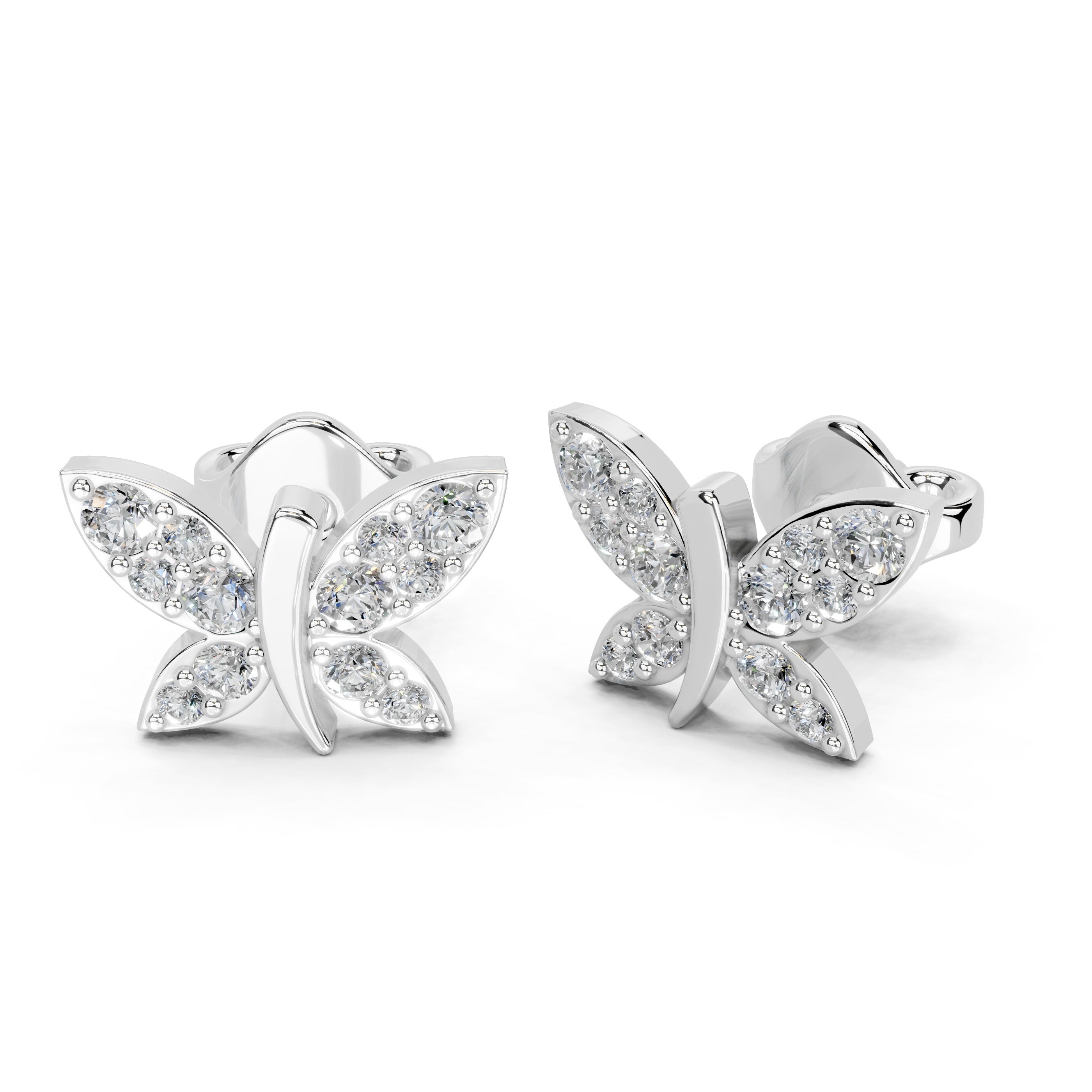 Butterfly Style 0.48 Cttw Lab Grown Diamond Earrings