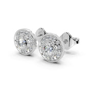 Halo Round 0.68 Cttw Lab Grown Diamond Studs