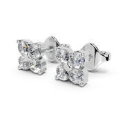 Four Stone Cluster round 0.88 lab grown diamond studs