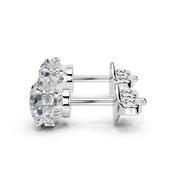 Hidden halo round cut 1.38 cttw lab grown diamond studs