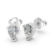 Three Prong Pear cut 1.2 Cttw Lab Grown Diamond Studs