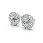 Fancy Halo round cut 2.56 cttw lab grown diamond studs