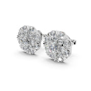 Round Cluster 2.3 Cttw Lab Grown Diamond Studs