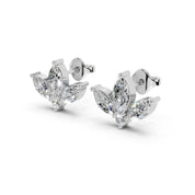 Fancy Marquise cut 2.65 Cttw Lab Grown Diamond Studs