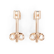 Drop Round cut 0.27 Cttw Lab Grown Diamond Earrings