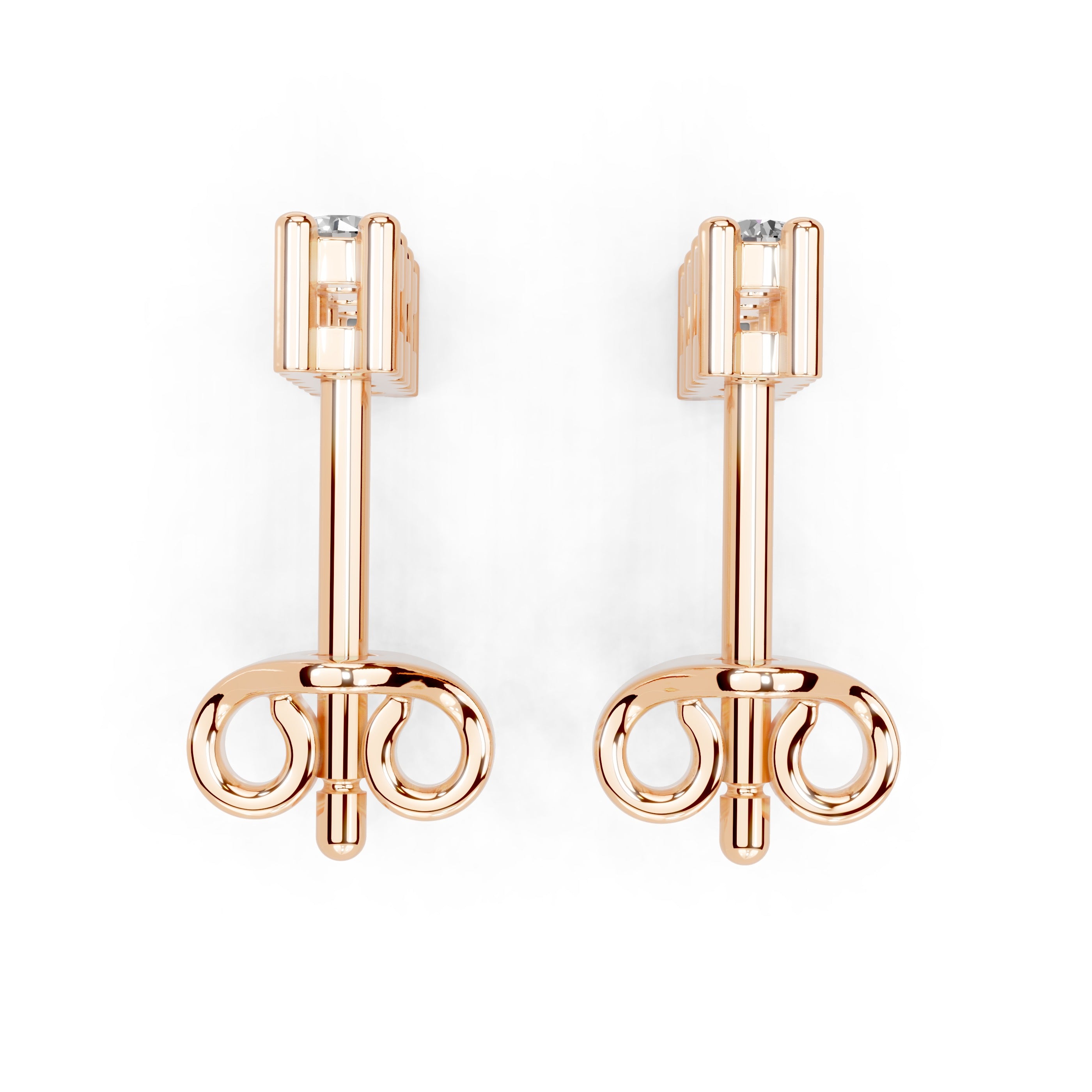 Drop Round cut 0.27 Cttw Lab Grown Diamond Earrings