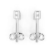 Drop Round cut 0.27 Cttw Lab Grown Diamond Earrings