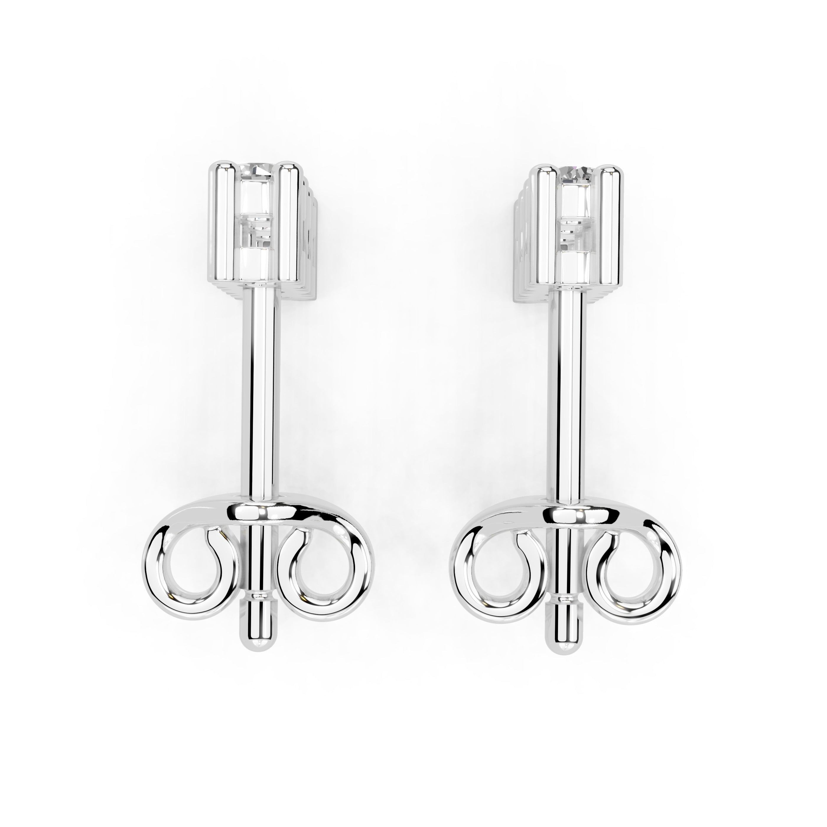 Drop Round cut 0.27 Cttw Lab Grown Diamond Earrings