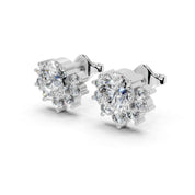 Fancy Halo round cut 2.78 Cttw Round Lab Grown Diamond Studs