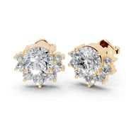 Fancy Halo round cut 2.78 Cttw Round Lab Grown Diamond Studs