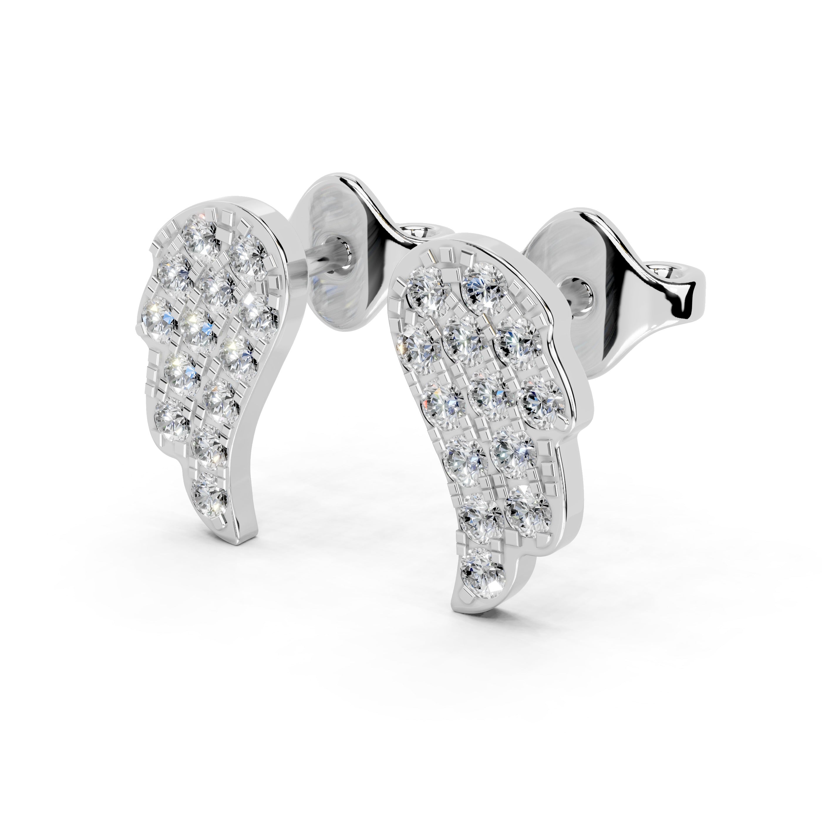 Angel Wings Style 0.52 Cttw Lab Grown Diamond Earrings