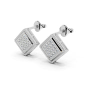 Square Style round cut 0.22 Cttw Lab Grown Diamond Studs