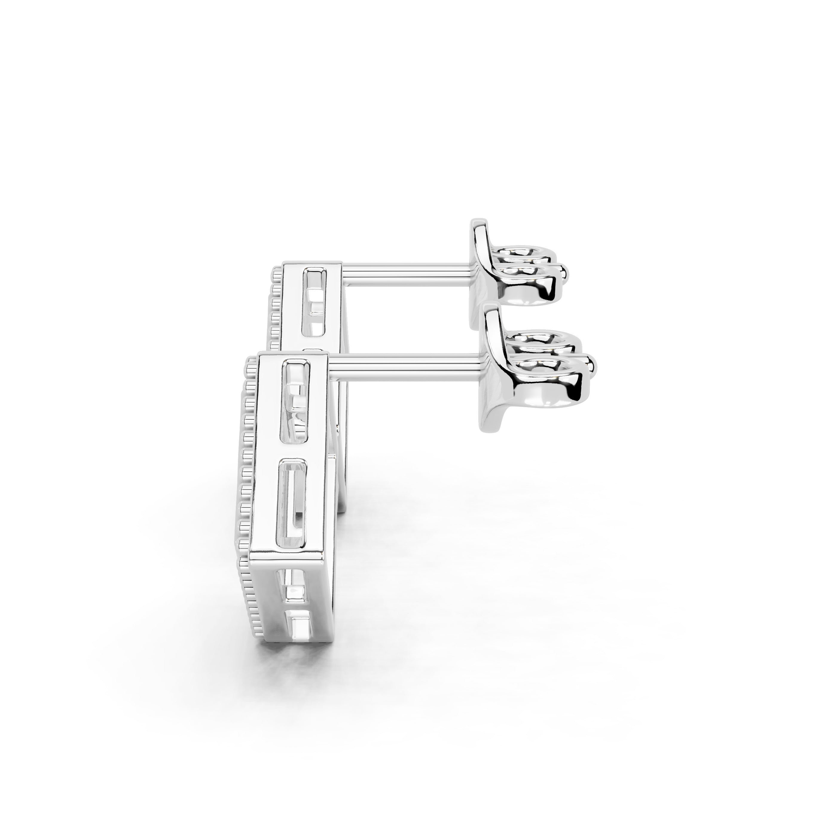 Square Style round cut 0.22 Cttw Lab Grown Diamond Studs