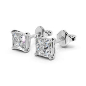 Four prong princess 1 cttw lab grown diamond studs