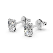 Four Prong Oval 1 Cttw Lab Grown Diamond Studs