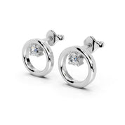 Open Circle round cut 0.20 Cttw Lab Grown Diamond Studs