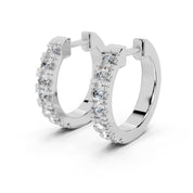 Fancy Huggies with round cut 0.28 cttw lab grown diamond earrings