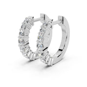 Hoop Round Cut 0.3 Cttw Lab Grown Diamond Earrings