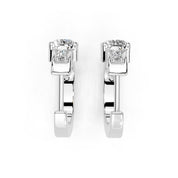 Fancy Hoop Round Cut 0.79 Cttw Lab Grown Diamond Earrings