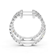 Fancy Hoop Round Cut 1.44 Cttw Lab Grown Diamond Earrings