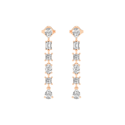 Long Drop Multishape 2.14 Cttw Lab Grown Diamond Earrings