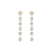 Long Drop Multishape 2.14 Cttw Lab Grown Diamond Earrings