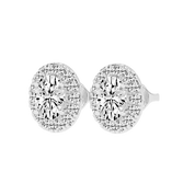 Halo Oval 4.6 cttw Lab grown diamond studs