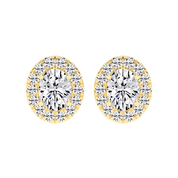 Halo Oval 4.6 cttw Lab grown diamond studs