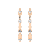 Hoop round Cut 0.72 Cttw Lab Grown Diamond Earrings