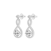 Fancy Teardrop round cut 2.2 Cttw Lab Grown Diamond Earrings