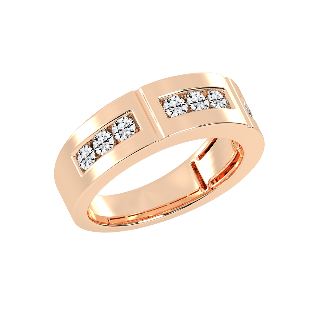 Round Cut Lab Grown Diamond Men's Anniversary Band