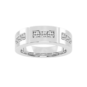 Round Cut Lab Grown Diamond Men's Anniversary Band