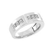 Round Cut Lab Grown Diamond Men's Anniversary Band