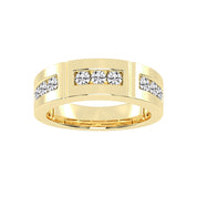 Round Cut Lab Grown Diamond Men's Anniversary Band